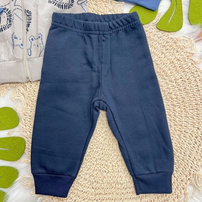 Conj. Colete, Blusa Manga Longa Tiger e Calça de Moletom - Cinza e Azul Jeans
